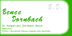 bence dornbach business card